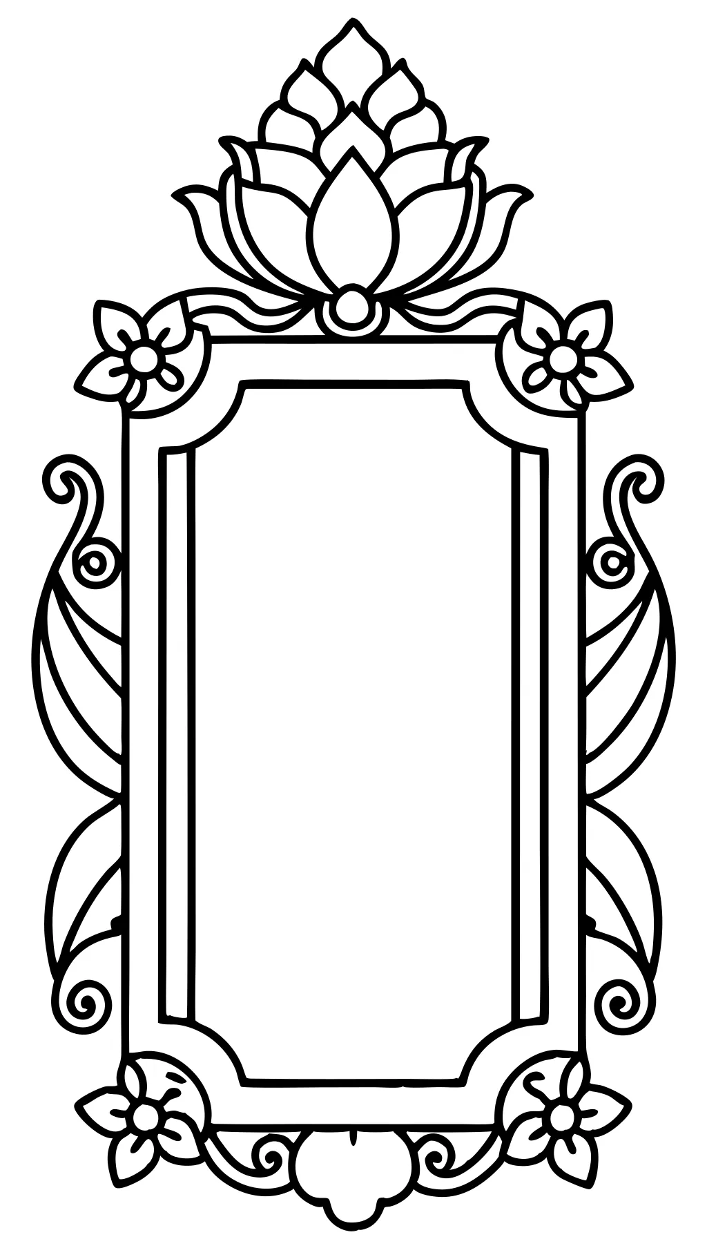 photo frame coloring page